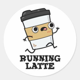 Sticker Rond Lancer Le Dernier Jeu De Café Drôle