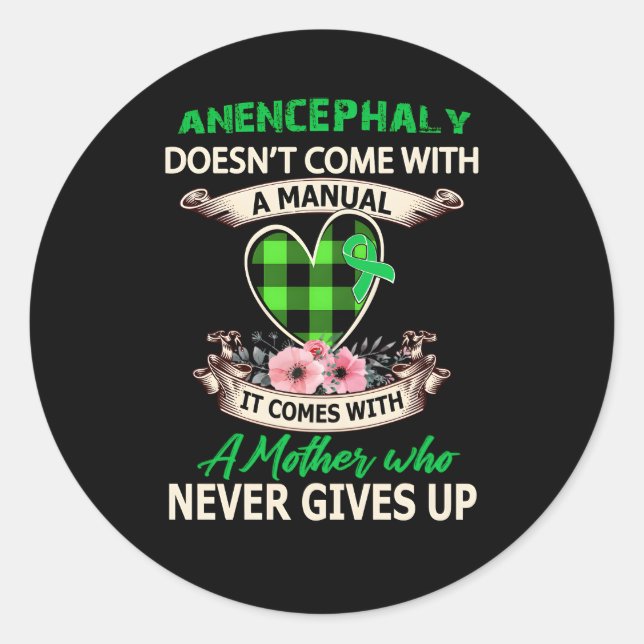 Sticker Rond L'Anencéphalie Ne Vient Pas Avec Un Ual (Devant)