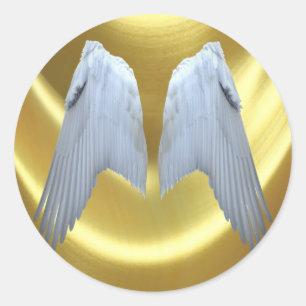 Sticker Rond L'ange s'envole l'or