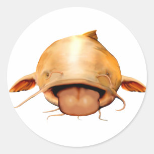 Sticker Rond Langue du poisson