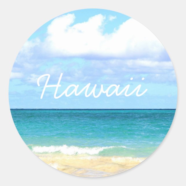 Sticker Rond lani kai beach in Hawaii (Devant)