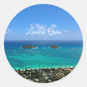 Sticker Rond Lanikai Oahu