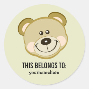 Sticker Rond L'animal mignon fait face à cette APPARTENANCE à S
