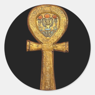 Sticker Rond L'Ankh... Symbole de vie de l'Égypte antique
