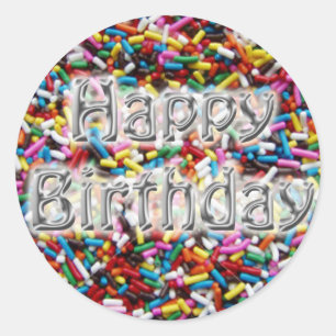 Sticker Rond L'anniversaire arrose