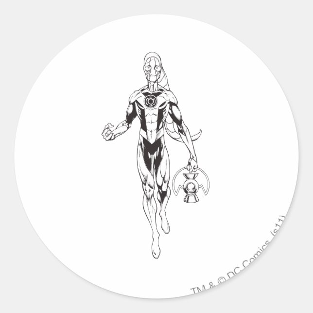 Sticker Rond Lanterne bleue 6 (Devant)