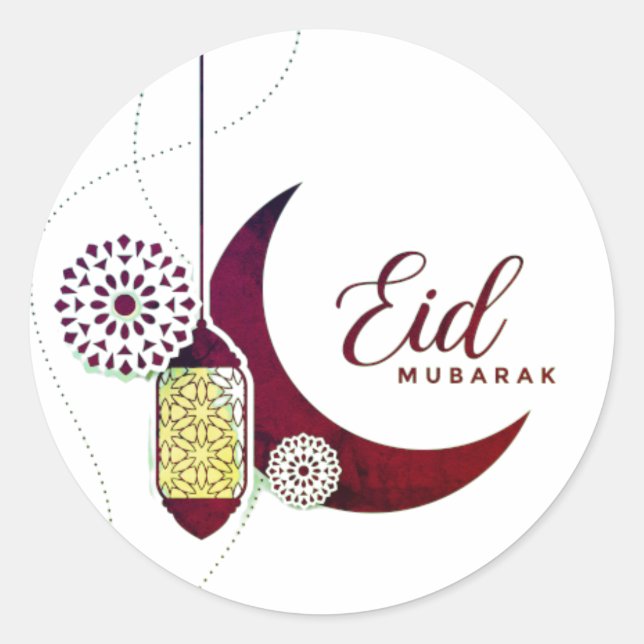 Sticker Rond lanterne de l'Aïd Moubarak (Devant)