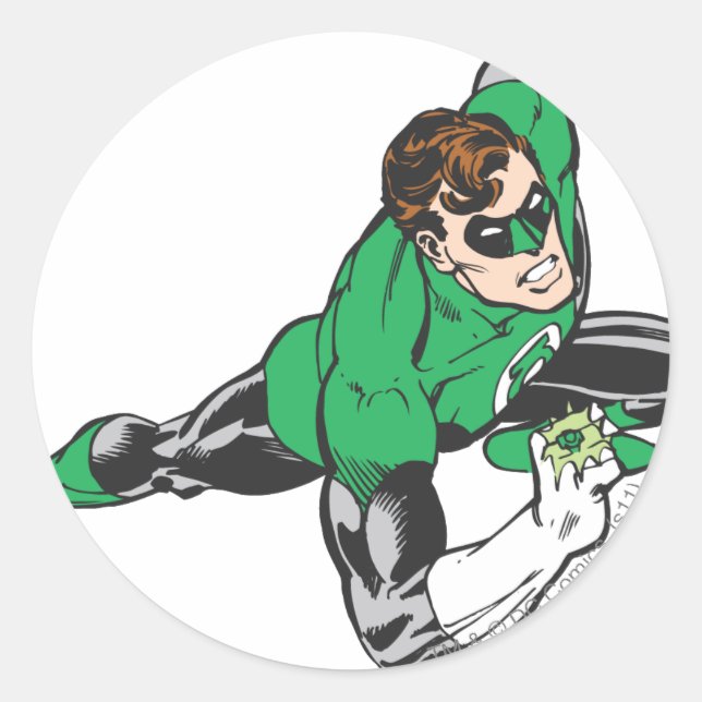 Sticker Rond Lanterne verte (Devant)