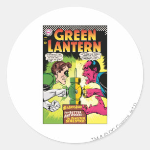 Sticker Rond Lanterne verte contre Sinestro