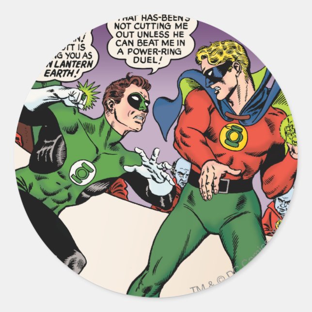 Sticker Rond Lanterne verte dans la bague (Devant)