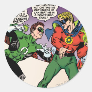 Sticker Rond Lanterne verte dans l'anneau