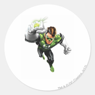 Sticker Rond Lanterne Verte - Entièrement Rendu, Lever Du Bras