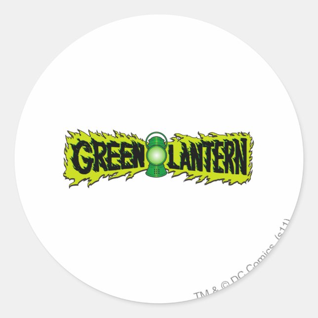 Sticker Rond Lanterne verte - Lanterne brillante 2 (Devant)