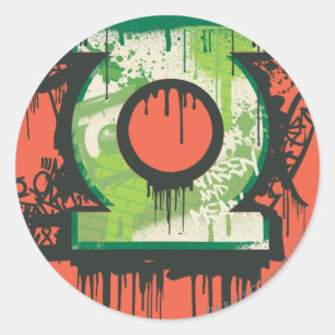 Sticker Rond Lanterne verte - symbole tordu d'innocence