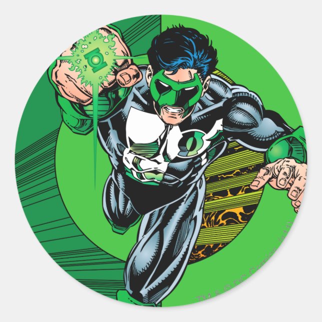 Sticker Rond Lanterne verte - Tout commence ici (Devant)