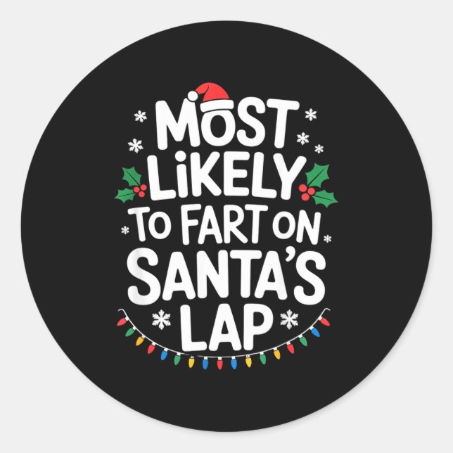 Sticker Rond Lap Family Matching Christmas Outfit  (Devant)