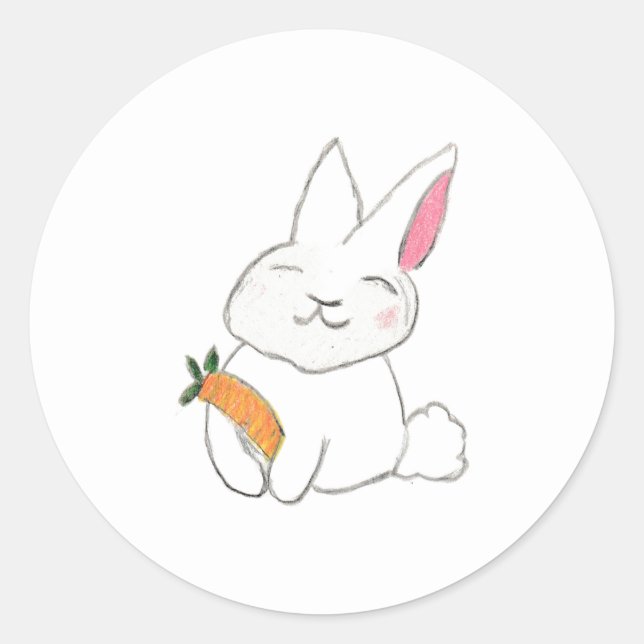 Sticker Rond Lapin (Devant)