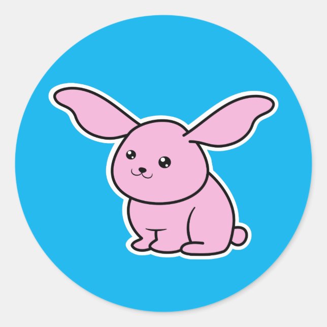 Sticker Rond Lapin (Devant)