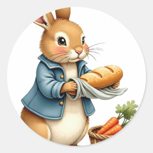 Sticker Rond Lapin Boulanger
