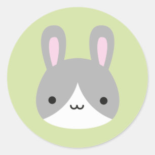 Sticker Rond Lapin Bunny