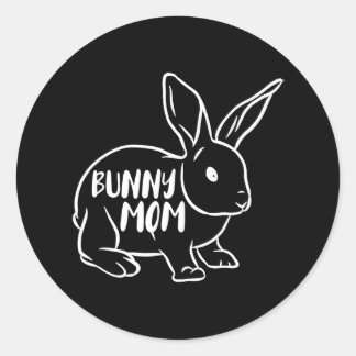 Sticker Rond Lapin Maman Lapin Amant