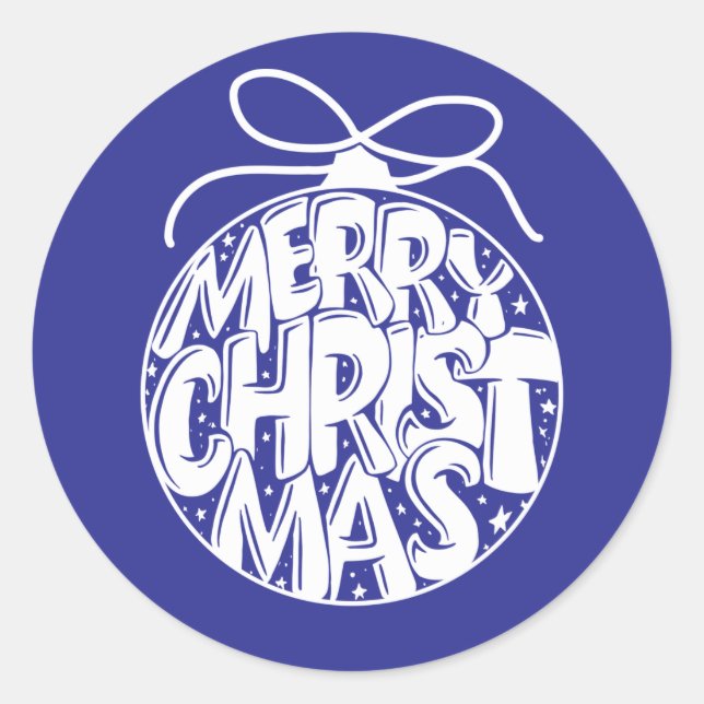 Sticker Rond Lapis Joyeux Noël Fête de Noël (Devant)