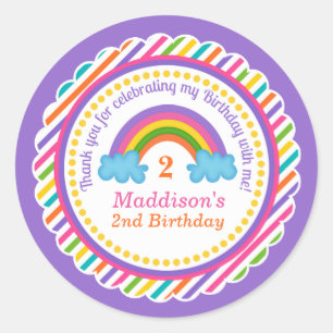 Sticker Rond L'arc-en-ciel lumineux badine la faveur