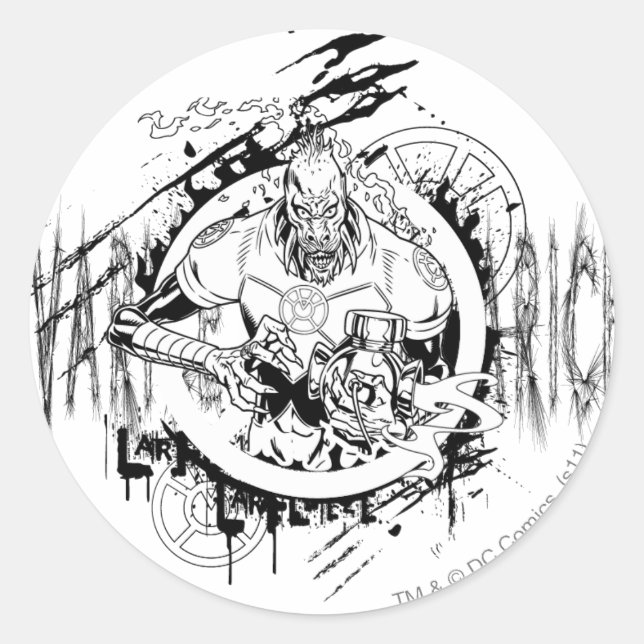 Sticker Rond Larfleeze - Agent Orange 15 (Devant)