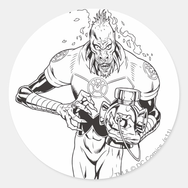 Sticker Rond Larfleeze - Agent Orange 6 (Devant)