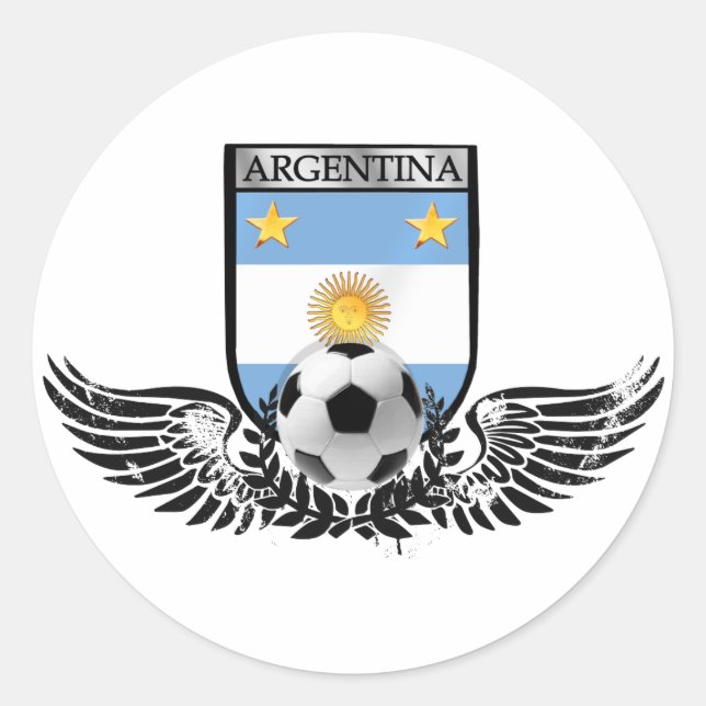 Sticker Rond L'Argentine, championne du monde du bouclier footb (Devant)
