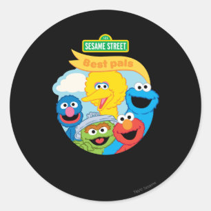Sticker Rond L'art des personnages de 1, rue Sésame