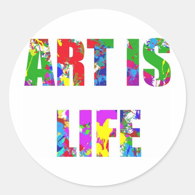 STICKER ROND L'ART EST LA VIE (Devant)