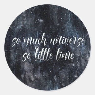 Sticker Rond L'art galaxique - Tant d'univers si peu de temps