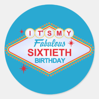 Sticker Rond Las Vegas 60e anniversaire