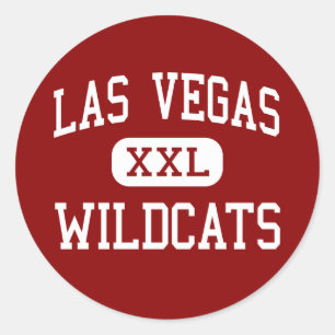 Sticker Rond Las Vegas - chats sauvages - haut - Las Vegas