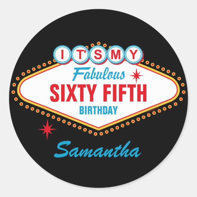 Sticker Rond Las Vegas Custom (Devant)