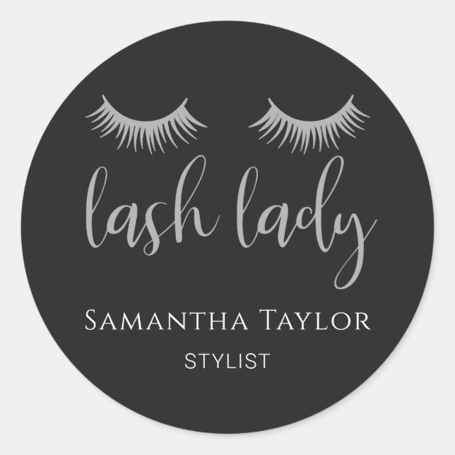 Sticker Rond Lash Lady Lashes Styliste (Devant)