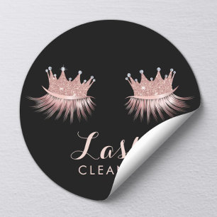 Sticker Rond Lashes Nettoyant Rose or Couronne Eyelash Diva
