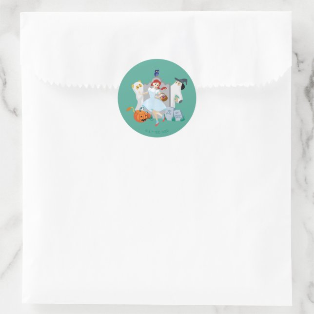 Sticker Rond L'Assistant D'Oz™ | Dorothy Halloween Joyeuse Dans (Sac)