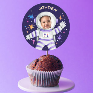 Sticker Rond L'astronaute et les étoiles