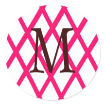 Lattice monogramme moderne en rose