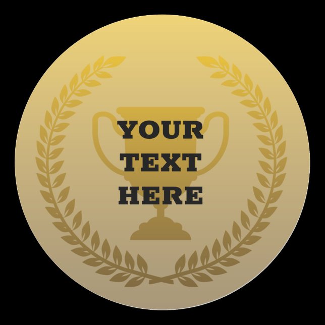 Sticker Rond Lauréat de la coupe trophée d'or (Créateur téléchargé)