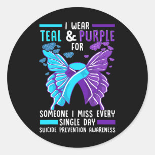 Sticker Rond Lauréats turquoises et violets de la prévention du
