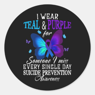 Sticker Rond Lauréats turquoises et violets de la prévention du