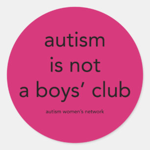 Sticker Rond L'autisme n'est pas un club des garçons :