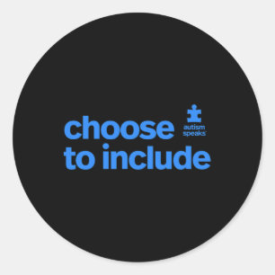 Sticker Rond L'autisme parle - La Sensibilisation sur l'autisme