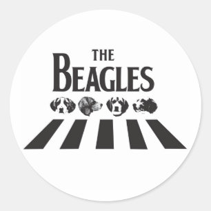 Sticker Rond L'autocollant Beagle
