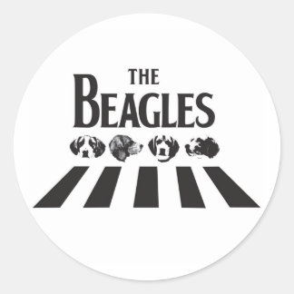 Sticker Rond L'autocollant Beagle