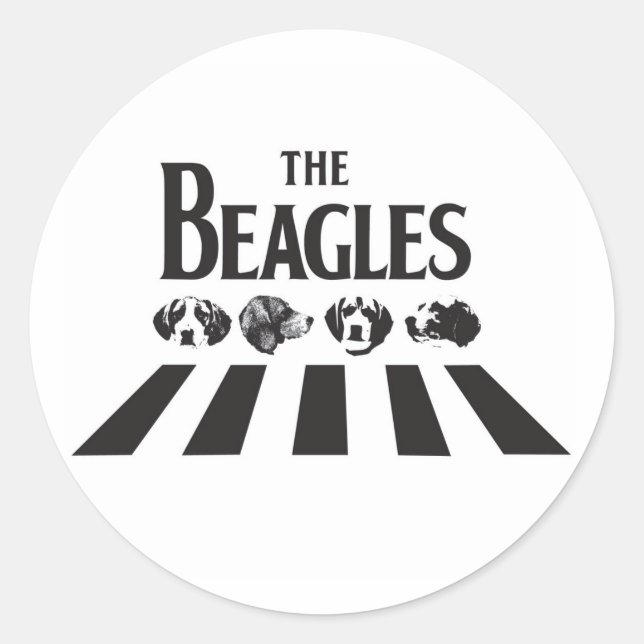 Sticker Rond L'autocollant Beagle (Devant)