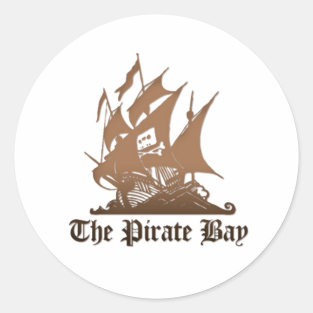 Sticker Rond L'autocollant de logo de baie de pirate (Devant)